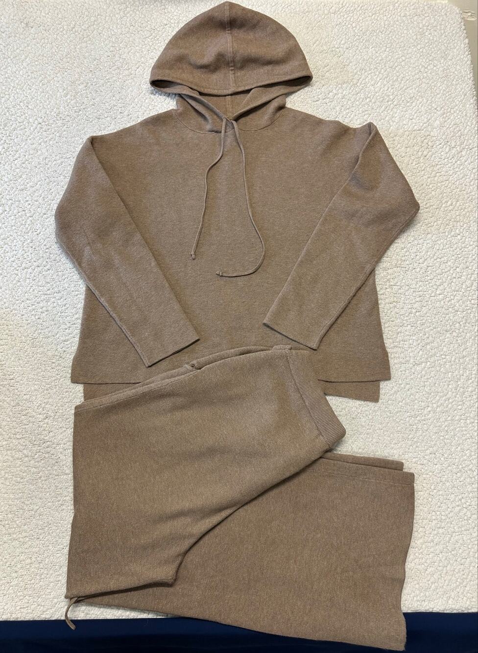 Massimo Dutti Womens Knit Hoodie Large and Pants Medium Set